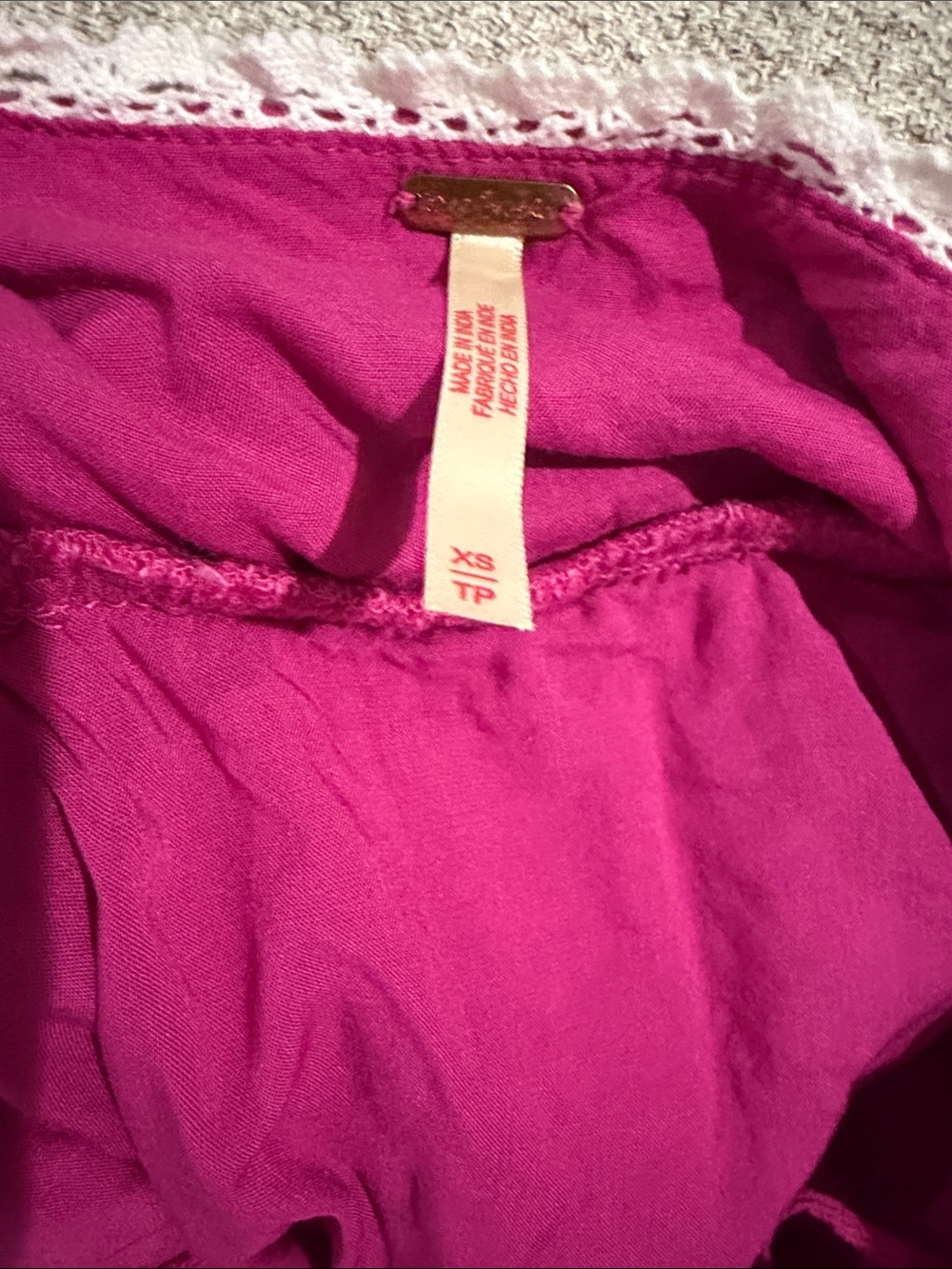 Free People Heartland Mini Dress-Pink - Picture 6 of 6